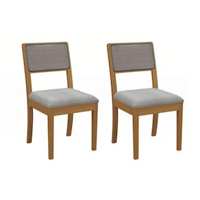 Cadeira De Cozinha Alice Madeira Maciça 2cmm006ca Kit 2un Carvalho Bouclê Cinza