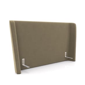 Cabeceira Design Para Cama Queen Torres Pés Em Madeira Veludo Castor G91 - Gran Belo