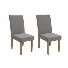 Cadeira De Cozinha 2cad142cn Kit 2 Un Canela Bouclê Cinza