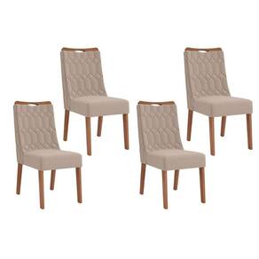 Kit 4 Cadeiras Sala Jantar Bia 4 Un Freijó Suede Kraft