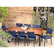 Conjunto mesa 8 caderias área externa 2,0x0,90m Brisa Náutica - Solara Móveis