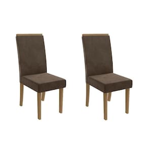 Kit 2 Cadeiras De Cozinha 2cad142cn 2 Un Canela Suede Marrom