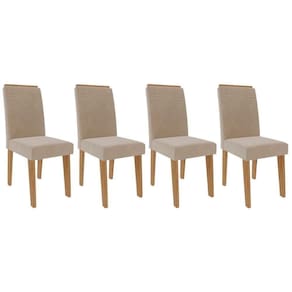 Kit 4 Cadeiras Sala Jantar Taís 4 Un Nature Joli Cimol