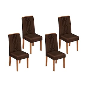 Kit 4 Cadeiras De Cozinha Zoe 4 Un Cedro Suede Moca