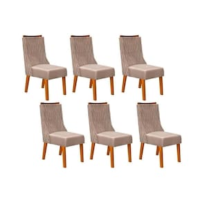 Kit 6 Cadeiras Sala Jantar Jade 6 Un Freijó Suede Kraft