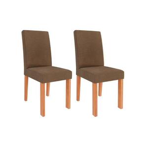 Kit 2 Cadeiras Sala Jantar Maia 2 Un Cinamomo Suede Mascavo Chocolate Cimol