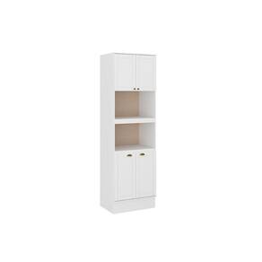 Paneleiro De Cozinha Modulado Bella 2616 Torre Quente Com 2 Fornos 4 Portas 70cm Branco