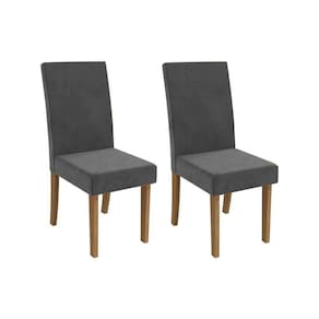 Cadeira De Cozinha 2cad131ng Kit 2 Un Canela Suede Cinza