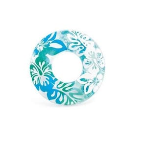 Boia Inflável Flores Azul Com Verde 91Cm Intex