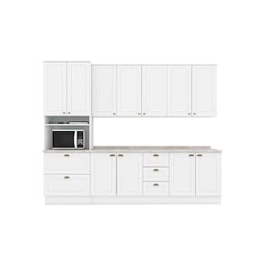 Cozinha Completa 6 Peças Americana 7 Peças 2 Aéreos 2 Balcões 1 Paneleiro 2 Complementos C5p63 Branco