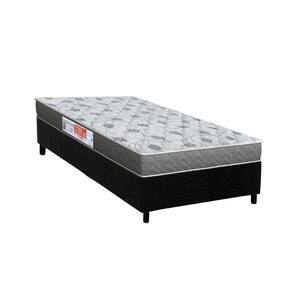 Conjunto Box Solteiro: Colchão Espuma Ortho D45 Comfortpedic + Base Crc Suede Black (88x188)