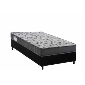 Cama Box Solteiro: Colchão Espuma D33 Ortobom Anatômico Iso 100 Ultra Firme + Base Crc Suede Black (78x188)