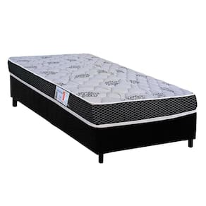 Conjunto Box Solteiro: Colchão Espuma Ortho D20 Comfortpedic + Base Crc Suede Black (88x188)