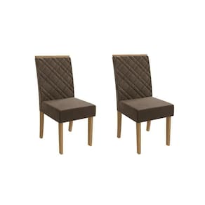 Kit 2 Cadeiras De Cozinha 2cad149 2 Un Canela Suede Marrom