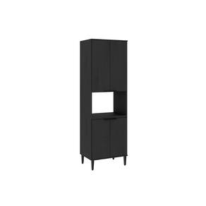 Paneleiro De Cozinha Alpha 2514 Com 1 Forno E 4 Portas 70cm Preto