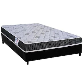 Conjunto Box Casal: Colchão Espuma Ortho D20 Comfortpedic + Base Crc Suede Black (138x188)