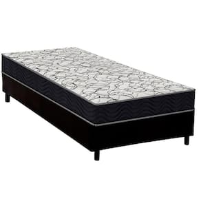 Conjunto Box Solteiro: Colchão Anatômico Ortobom D45 Airtech 150 + Base Crc Suede Black (78x188)