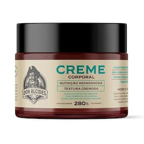 Creme Corporal Masculino Herbal Hidratante Firmador 280g Don Alcides