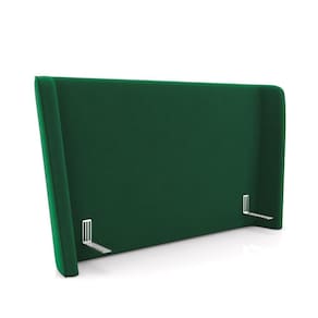 Cabeceira Design Para Cama Casal Torres Pés Em Madeira Veludo Verde G91 - Gran Belo