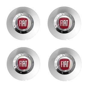 Jogo Calota Centro Roda Scorro S182 Prata Fiat Aro 14 15 17
