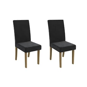 Kit 2 Cadeiras De Cozinha 2cad131 2 Un Canela Suede Preto