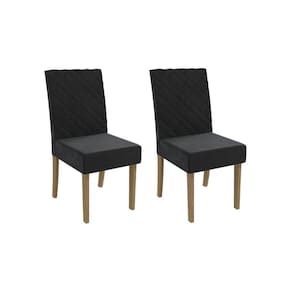 Kit 2 Cadeiras De Cozinha 2cad133 2 Un Canela Suede Preto
