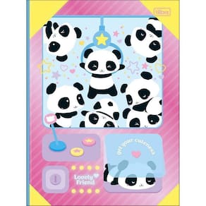 Caderno Brochura Capa Dura Universitário Lovely Friend 80 Folhas Tilibra Estampa 1