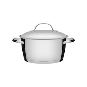 Caçarola Funda Tramontina Allegra Em Aço Inox Com Fundo Triplo 24 Cm 5,7 L