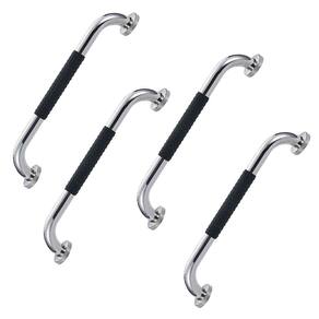 Barra de Apoio 30cm Inox Suporte Antiderrapante Casa Banheiro Box Kit 4 unidades Idoso Cadeirante Gestante Criança Acessibilidade
