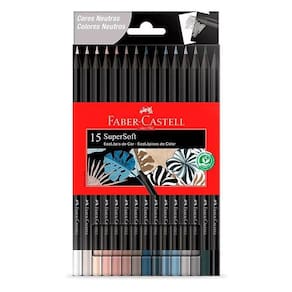 Lápis de Cor Ecolápis Supersoft 120715SOFTCN 15 Cores Neutras - Faber Castell