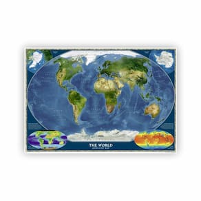 Mapa Mundi Parede Painel Lona 03