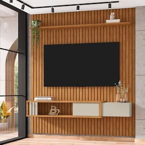 Painel Principe Para Tv 75 Polegadas Nature Off White
