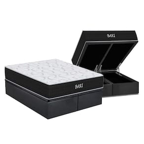 Cama Box Baú King: Colchão Espuma D45 Ortho Bari + Base Crc Courano Gray (193x203)