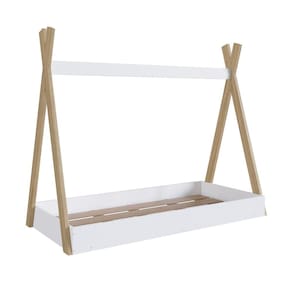 Cama Montessoriana Infantil Cabana Linha Infanto Itapuã/Branco - Completa Móveis