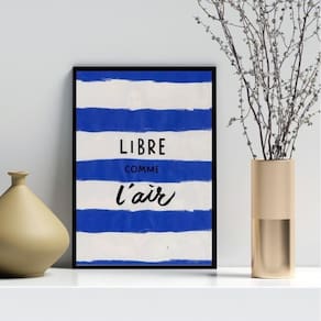 Quadro Decorativo Livre Como O Ar 45X34Cm - Com Vidro