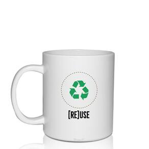 Kit 6 Canecas Branca Eco Reuse Um Copo Krystalon