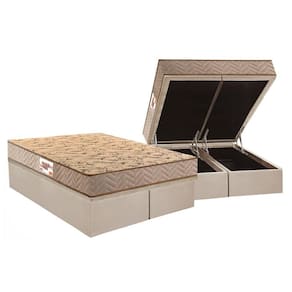 Conjunto Box Baú Queen: Colchão Espuma Paropas Compact Ag 65 - D28 Royalle Clean + Base Crc Suede Clean (158x198)