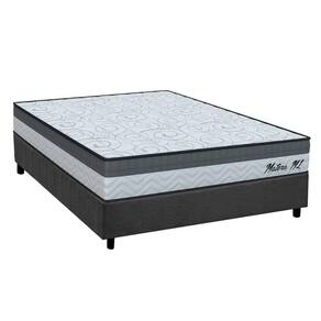 Cama Box Casal: Colchão Espuma D33 Ortho Matera Ml + Base Crc Suede Gray (138x188)