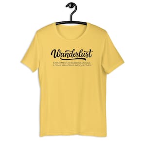 Camiseta Feminina Wanderlust Viajar