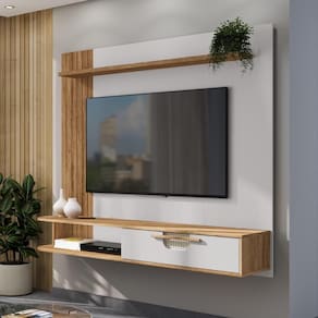 Painel Pitombeiras Para Tv 65 Polegadas Cinamomo Off White