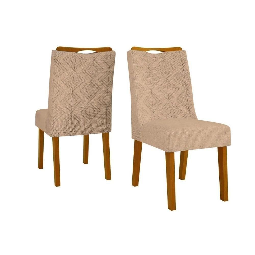 Cadeira De Cozinha Stela Kit 2 Un Ipe Linho Saara Bege