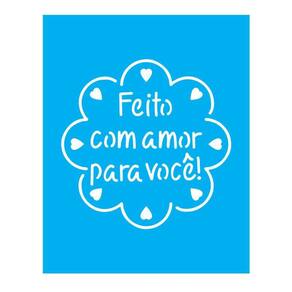 Stencil Tamako Feito Com Amor - 20X25Cm - Ref B733