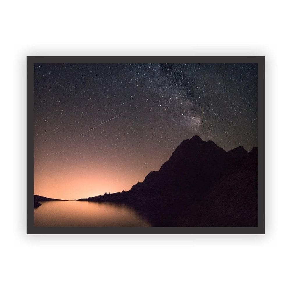 Quadro Decorativo Paisagens Variadas Moldura Preta Mod 18