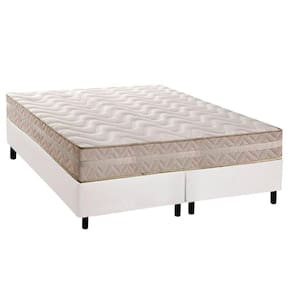 Conjunto Box Queen: Colchão Espuma Paropas D28 - Master Ag80 Clean Double Face 17 + Base Crc Courano White (158x198)