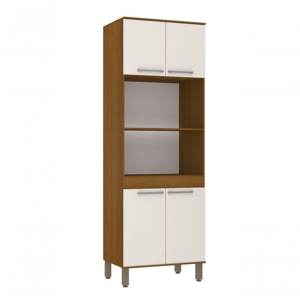 Torre Modena 70 Cm 4 Portas 2 Nichos Microondas Luciane Moveis