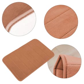 Tapete para Banheiro Antiderrapante Absorvente Soft Macio (Marrom)