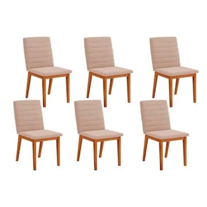 Kit 6 Cadeiras Sala Jantar Sofia 6 Un Ipe Suede Creme