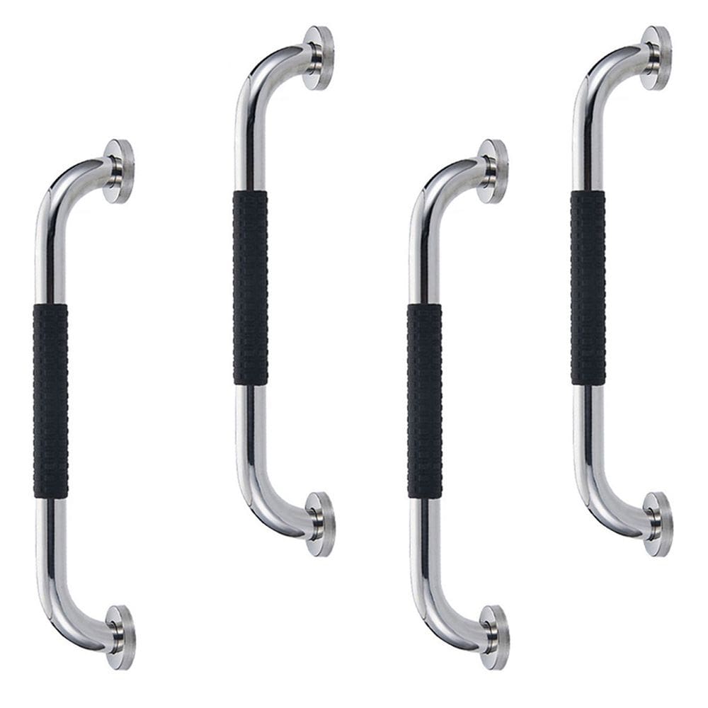 Barra de Apoio 40cm Inox Suporte Antiderrapante Kit 4 unidades Banheiro Box Criança Idoso Cadeirante Gestante Acessibilidade