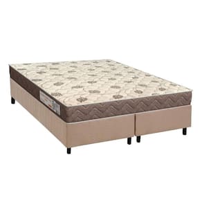 Conjunto Box Queen: Colchão Espuma Ortho D28 Comfortpedic+ Base Crc Suede Clean (158x198)