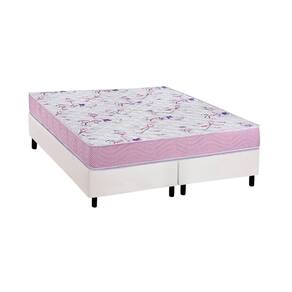 Conjunto Box Queen: Colchão Espuma Ortobom D33 Physical Hiper Resistente 17 + Base Crc Courano White (158x198)